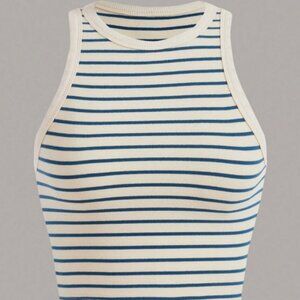 NWT! SHEIN White Ribbed Crop Tank Top | S